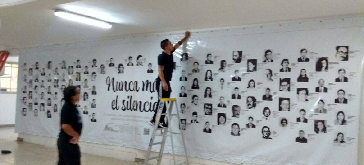 Mural en homenaje a los desaparecidos del CNBA