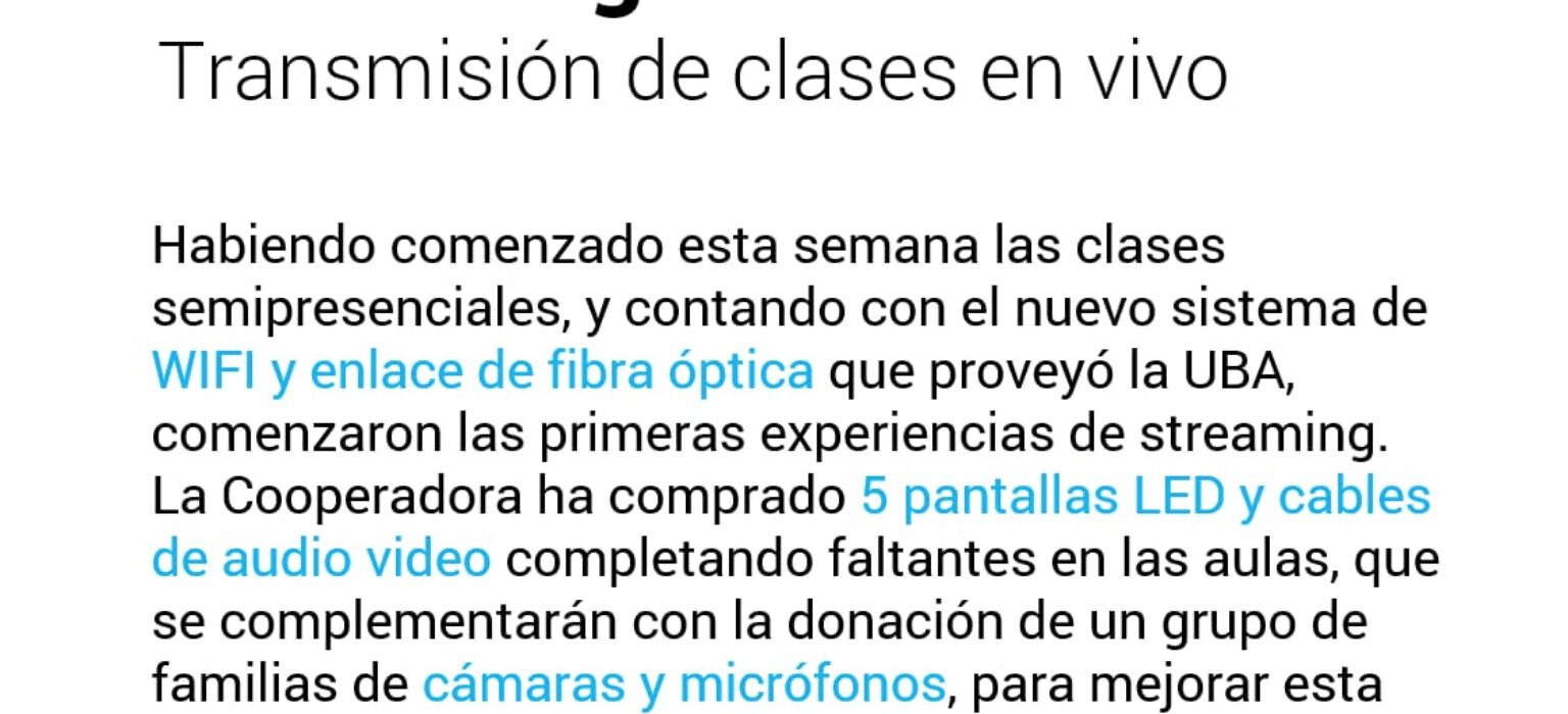 Streaming: transmisión de clases en vivo